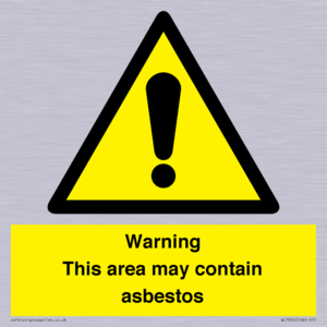 Warning This area may contain asbestos